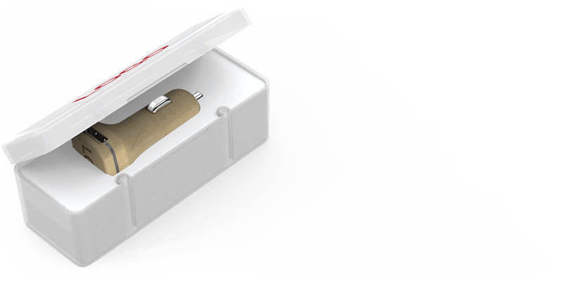 Woodie - Caricabatteria per Auto USB Personalizzazione Woodie - Caricabatteria per Auto USB Personalizzazione