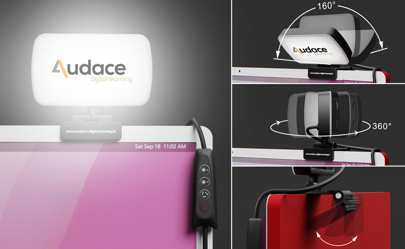 Aura - Kit di illuminazione per videoconferenze con logo