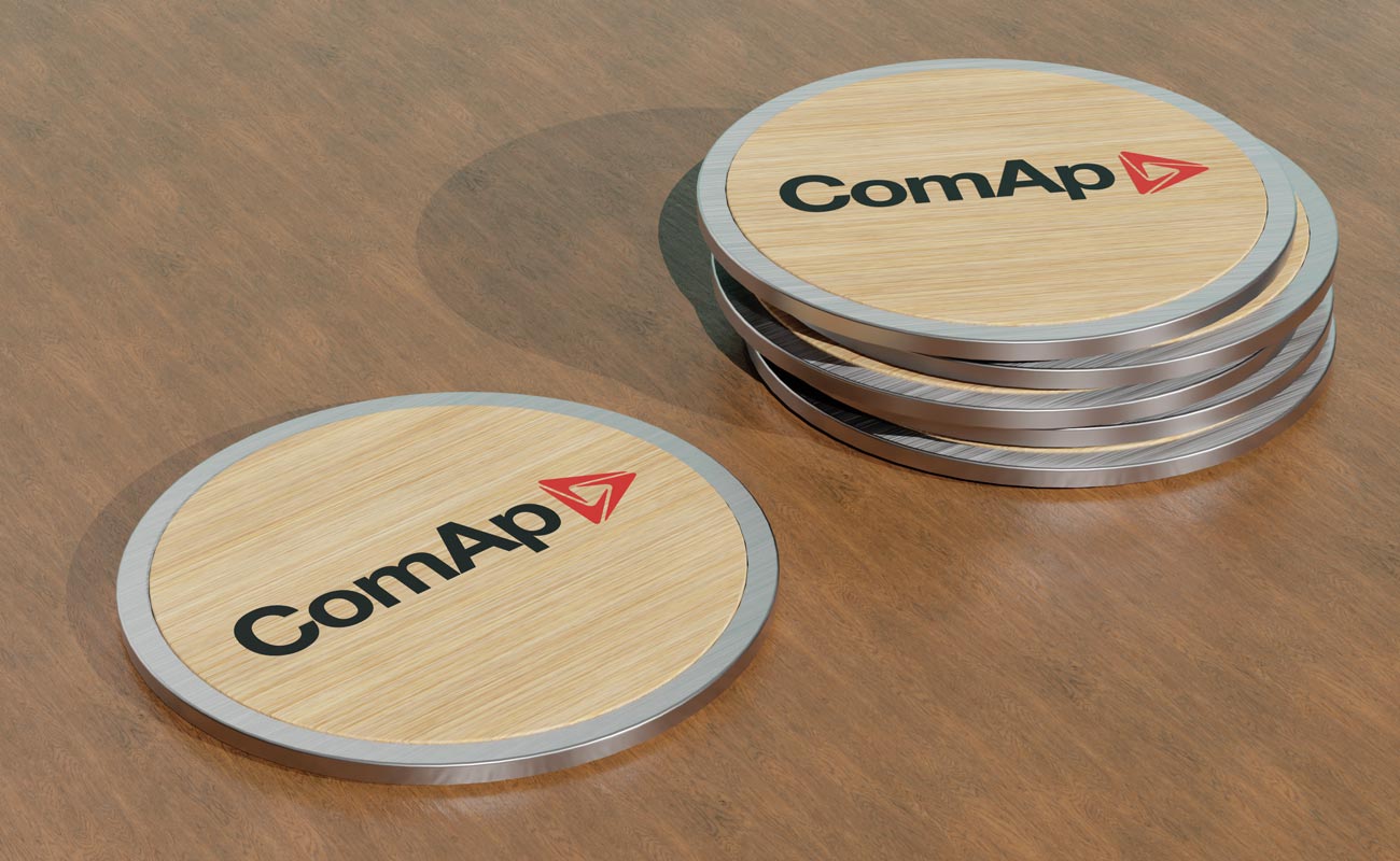 Base - Sottobicchieri in bambù con stampa gallery thumbnail