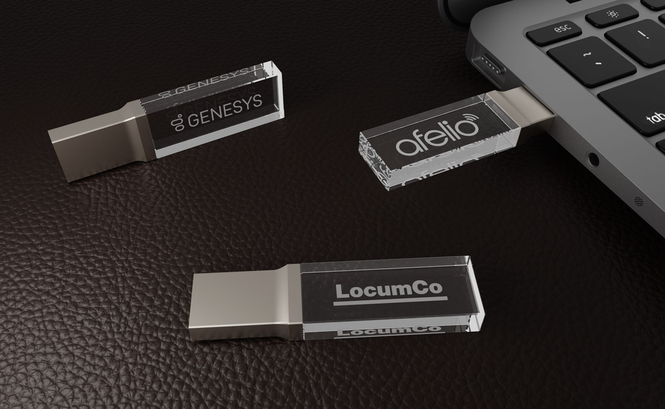 Crystal - Chiavette USB personalizzate in vetro