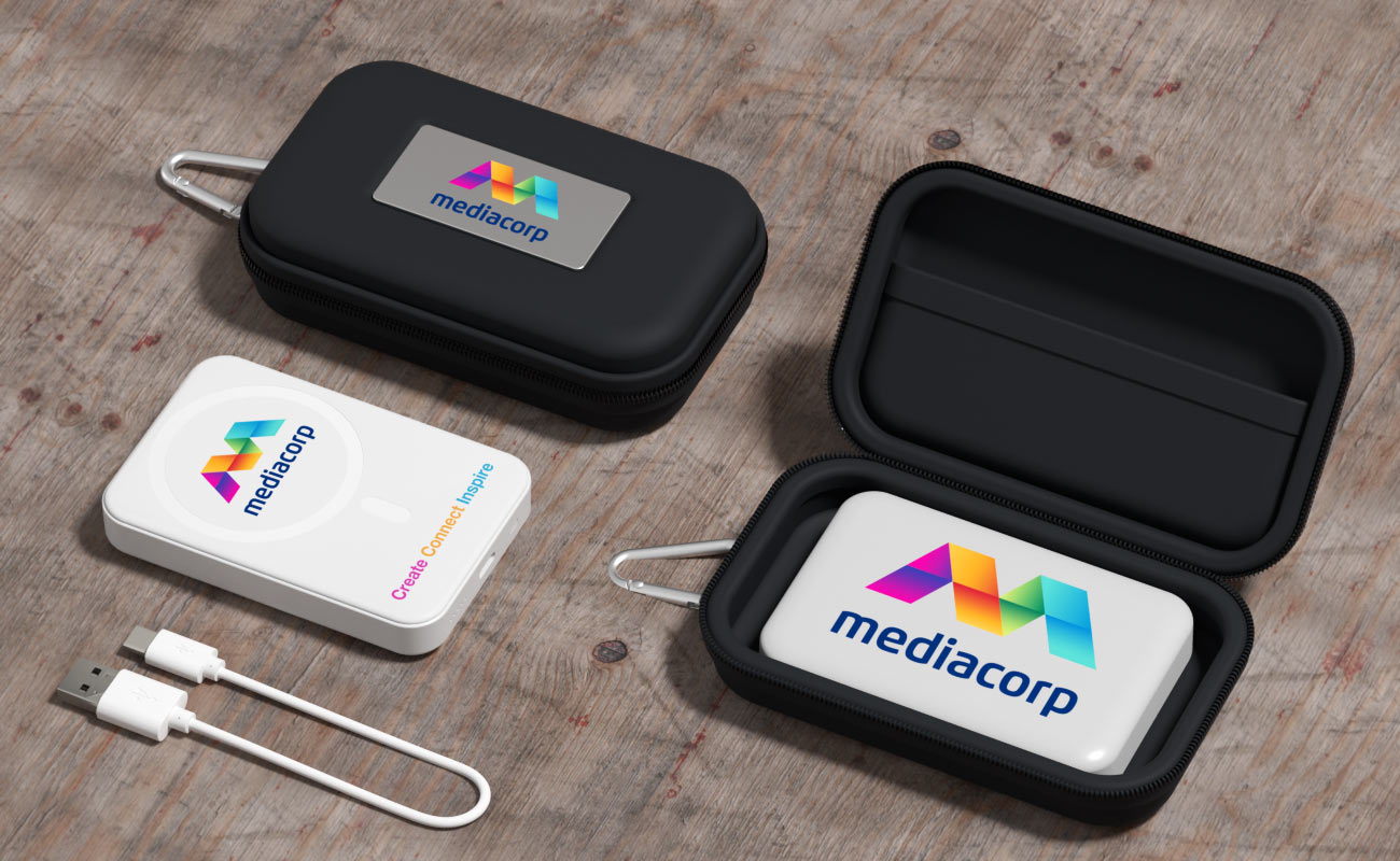 Force - Power Bank magnetiche senza fili con logo gallery thumbnail