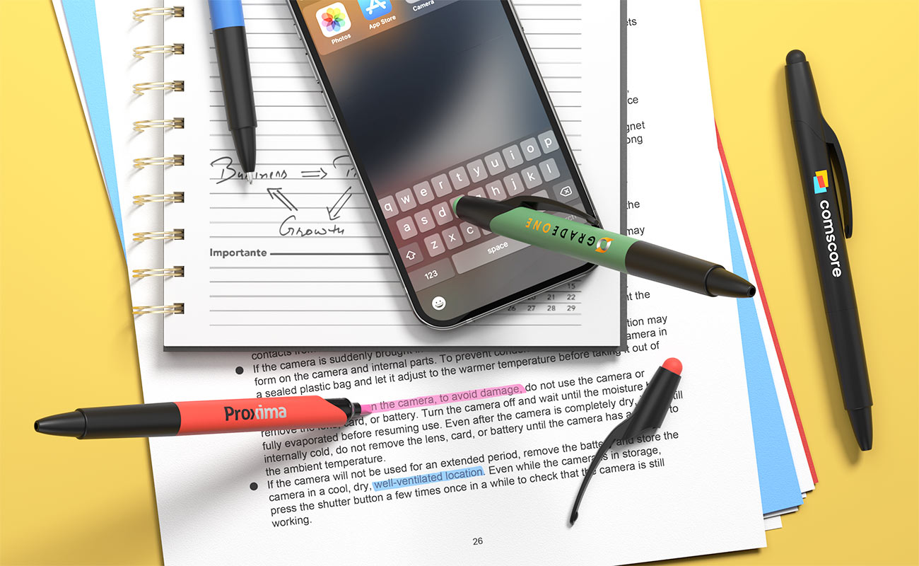 Glow - Penne con evidenziatore con logo gallery thumbnail