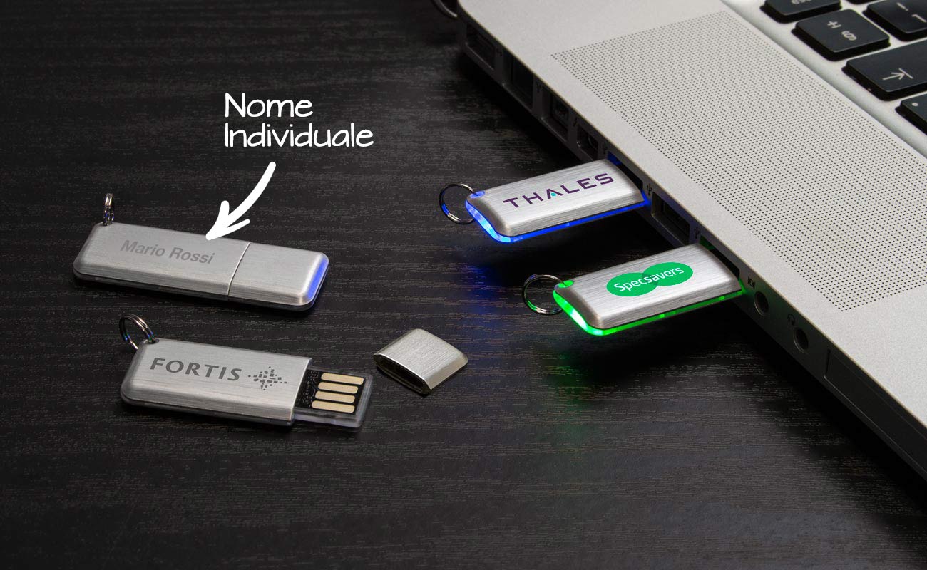 Chiavette USB personalizzate con luce LED, Halo