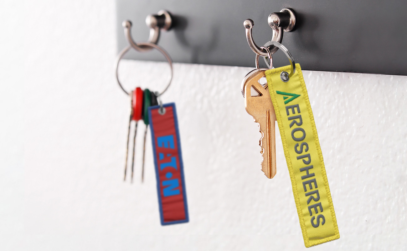 JetTag - Portachiavi in tessuto promozionali personalizzati con logo gallery thumbnail