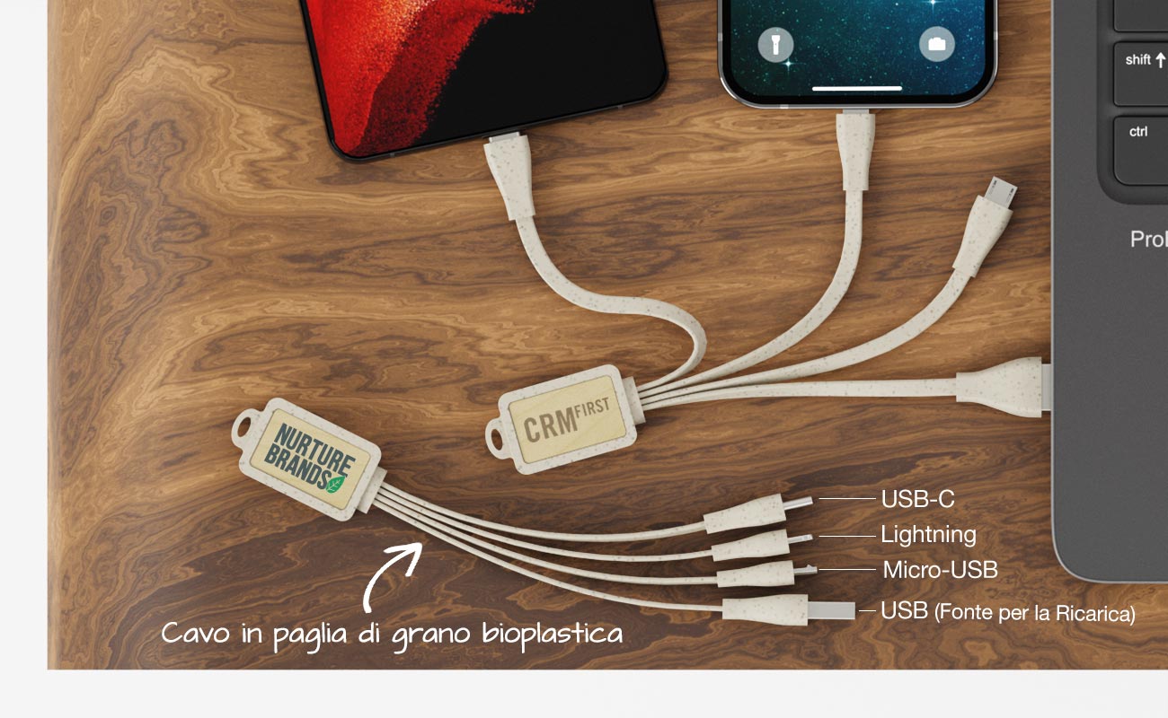 Multi Wood - Cavi USB Personalizzati