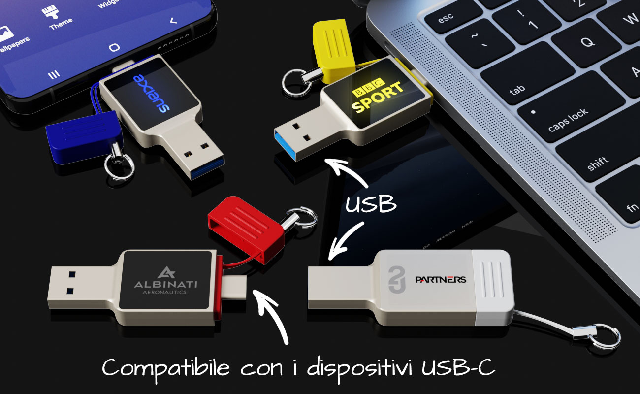 Neon - Chiavette USB Personalizzate con USB-C