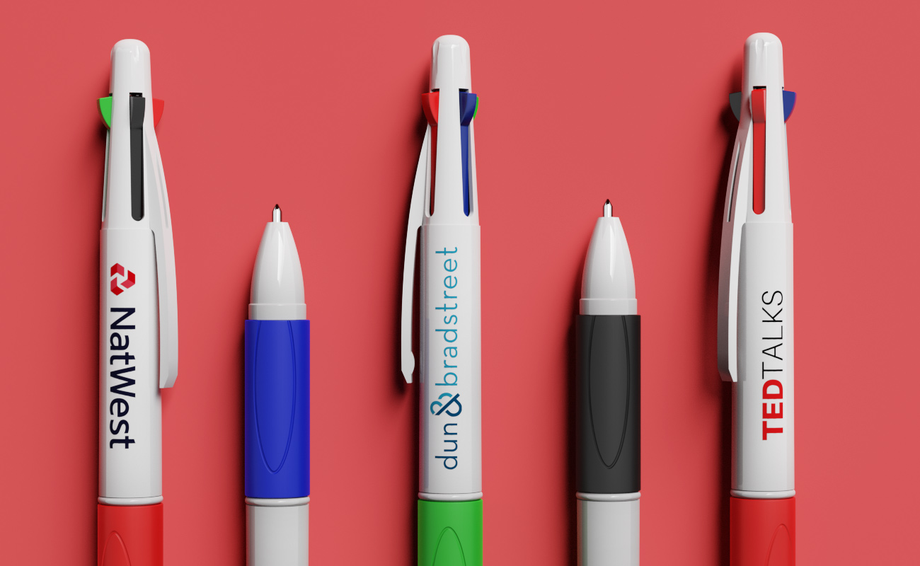 Quad - Penne promozionali con logo a 4 colori