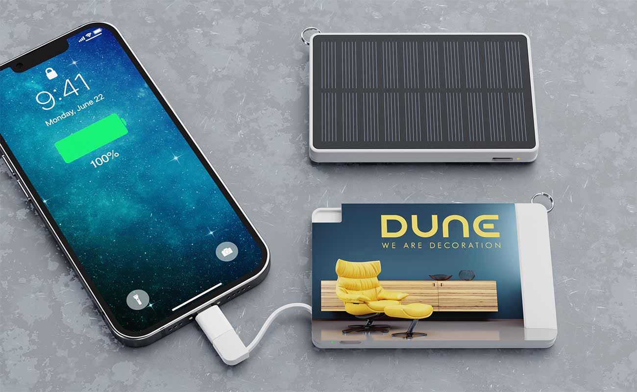 Solar Card - Power Bank solare con logo Solar Card - Power Bank solare con logo