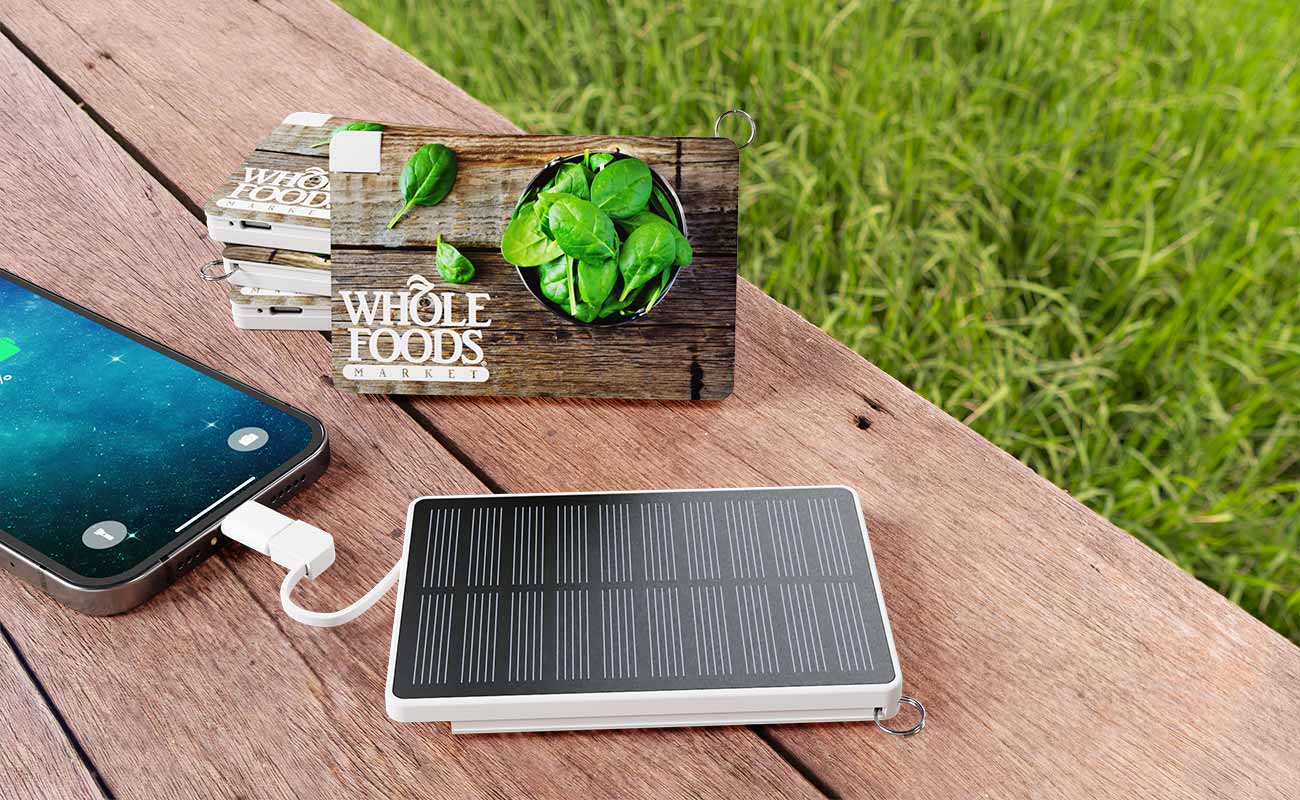 Solar Card - Caricatore Power Bank solare con logo gallery thumbnail