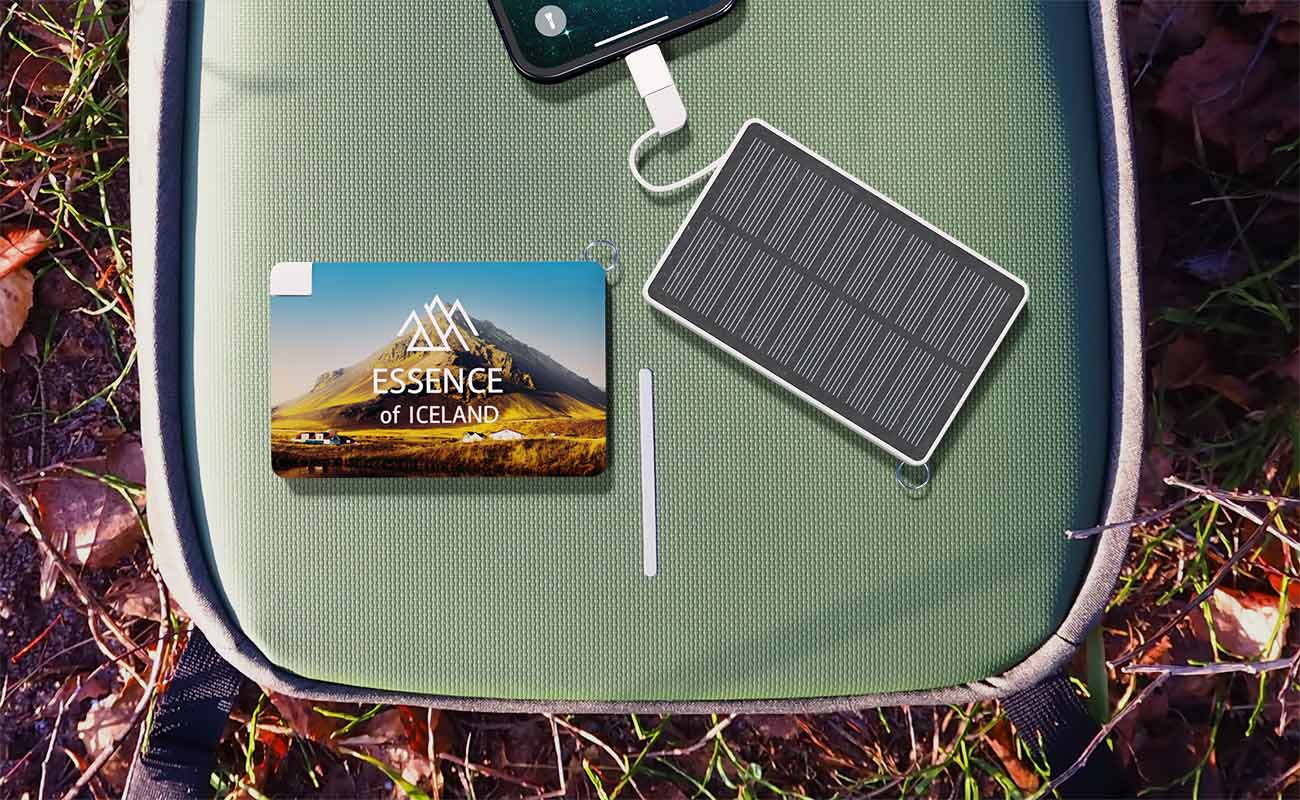 Solar Card - Power Bank solare con logo stampato gallery thumbnail