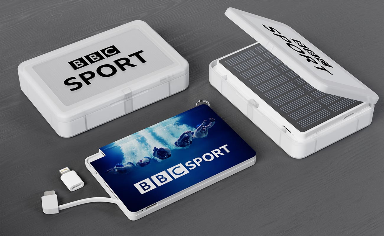 Solar Card - Power Bank solare con logo per promozioni gallery thumbnail