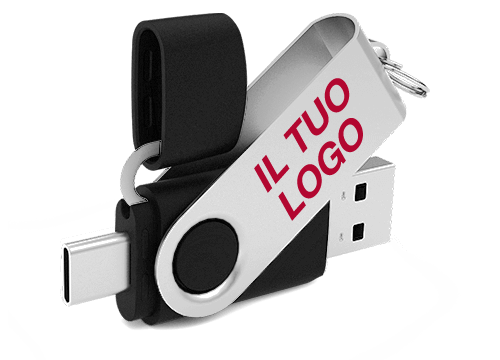 Twister Go - Chiavette USB Personalizzate con USB-C Twister Go - Chiavette USB Personalizzate con USB-C