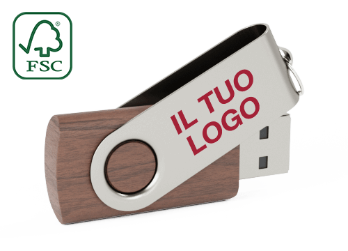 Twister Wood - Chiavette USB Personalizzate Economiche